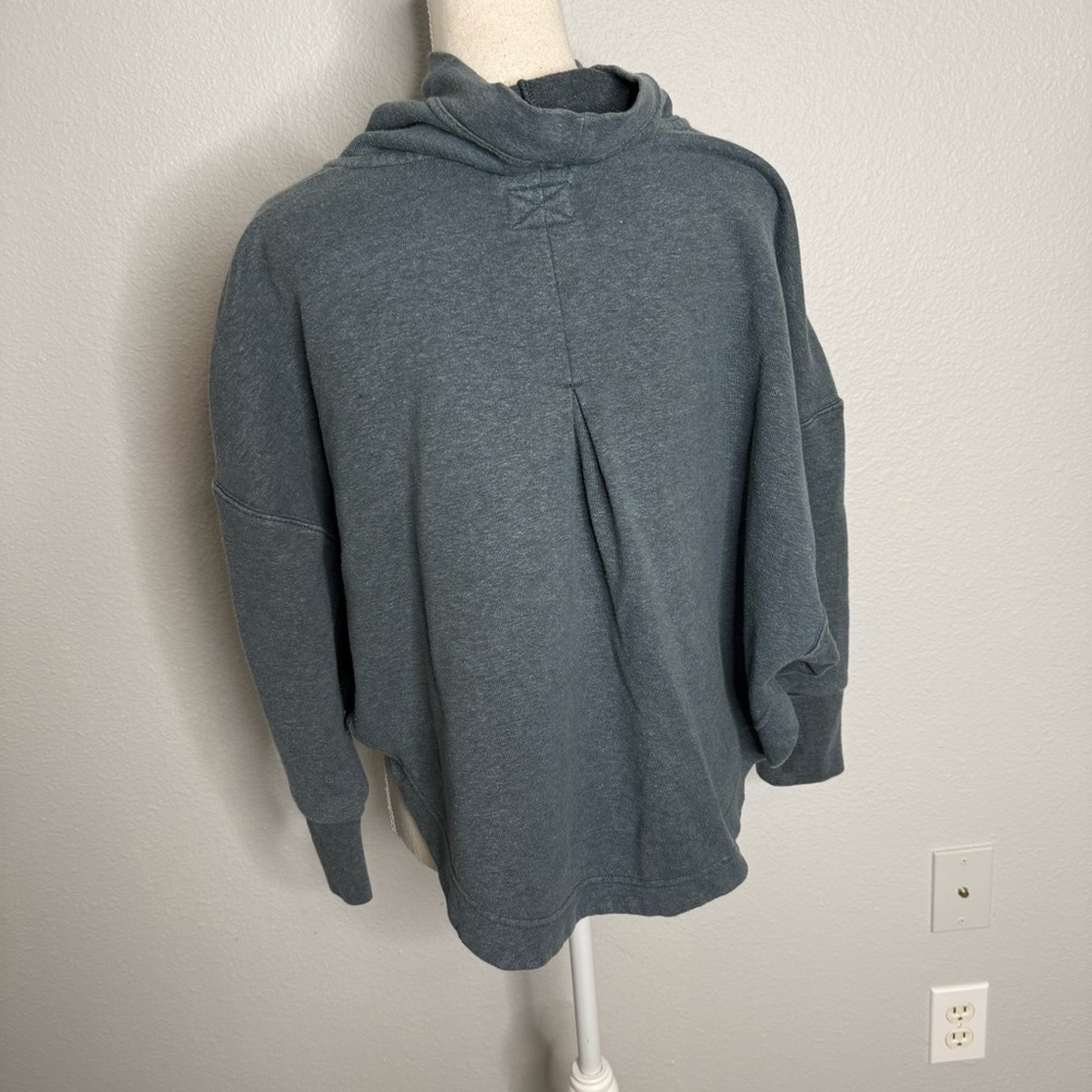 Prana Permafrost Funnel Neck Hooded Sweatshirt Gray Heather Small - Picture 4 of 6